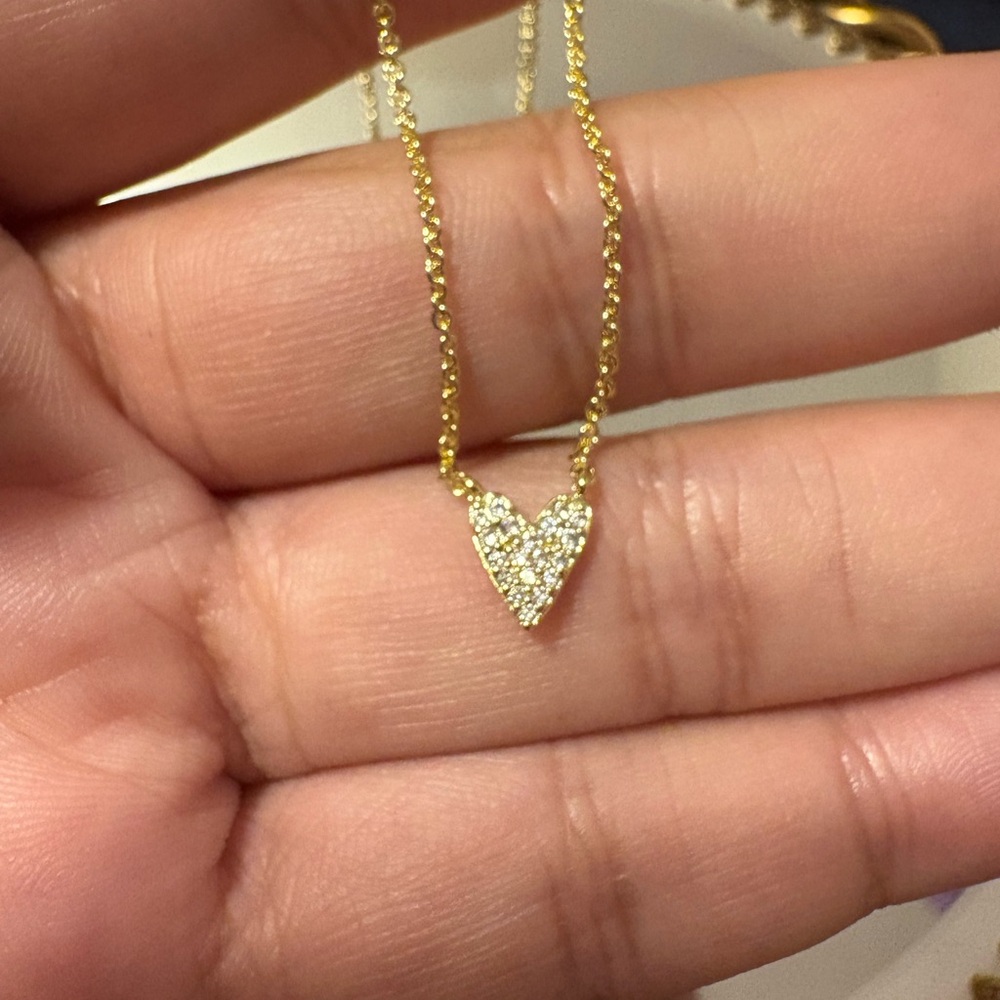 Uncommon James Full Heart Necklace 14K Gold Plated Brass Lobster Clasp NWT